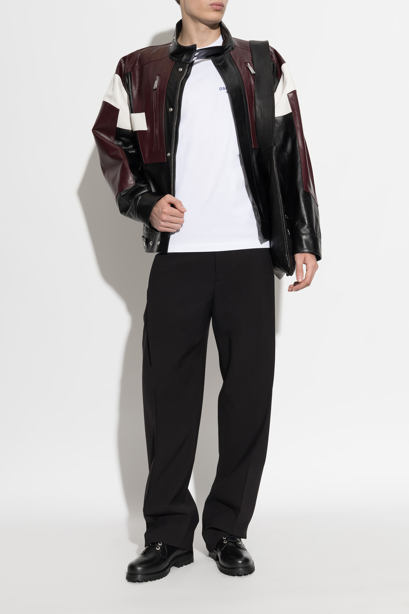 Dsquared2 Tailored Straight-Leg Crease Trousers – Black | Men's